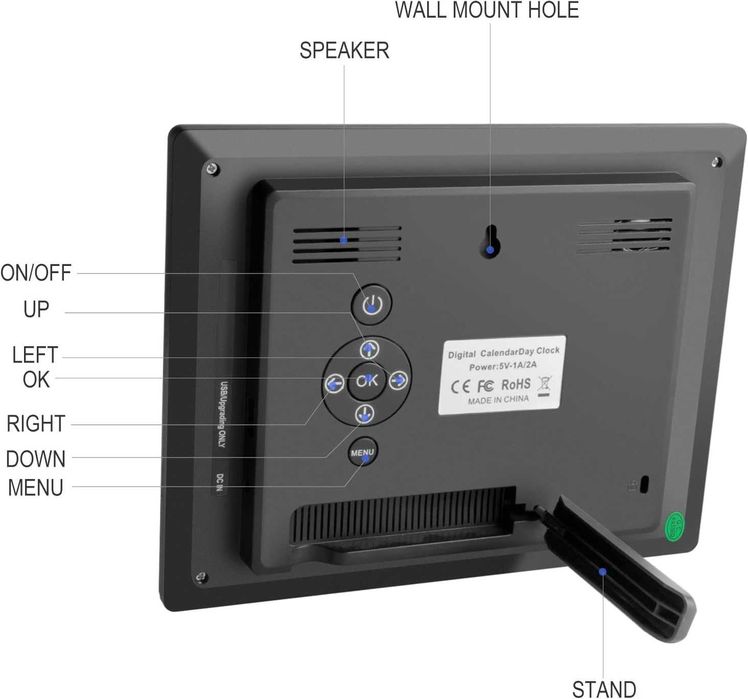 Фоторамка Цифров голям часовник -календар- фоторамка Exmate