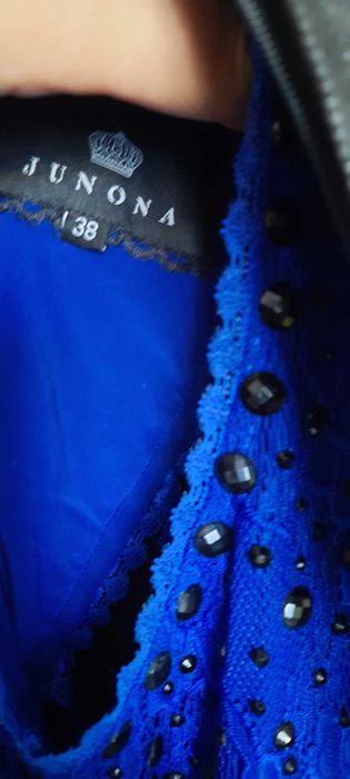 Официална / бална рокля с камъни и гол гръб Junona