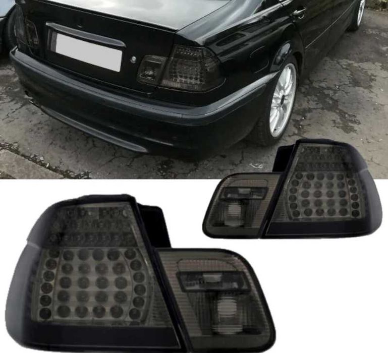 Стопове БМВ Е46 ЛЕД СИВИ Опушени Нови 2001-2004 Седан BMW LED фейслифт