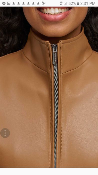 Ново дамско яке Kenneth Cole изкуствена кожа размер М