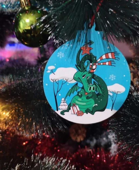 Набор деревянных игрушек на ёлку