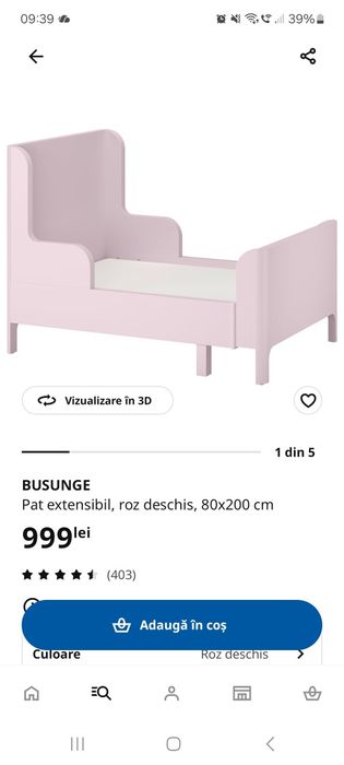 Pat Copil Regrabil 80×200 + Saltea