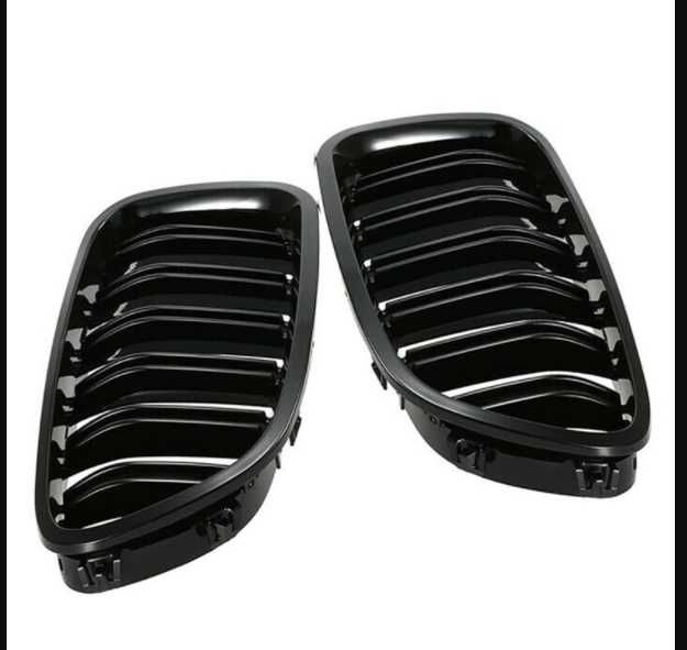 Бъбреци / Решетки за BMW F10 / F11 ; Черен Гланц Двойни