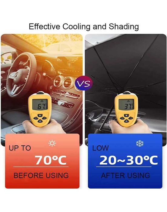 Сенник за предното стъкло на автомобила, тип чадър Sun Shade