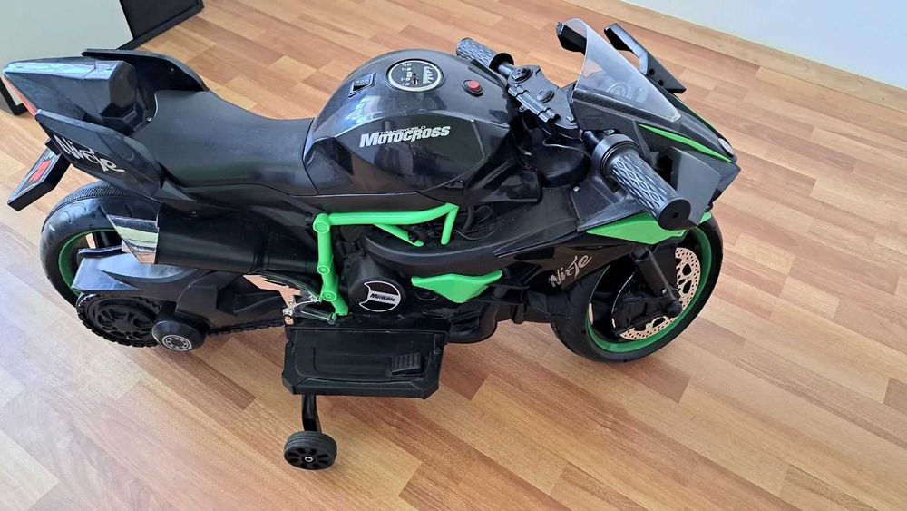 Motocicleta electrica NINJA DUO cu roti ajutatoare -  cititor USB