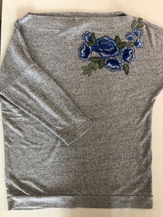 Дамска памучна блуза с 3/4 ръкав Reversed - размер S