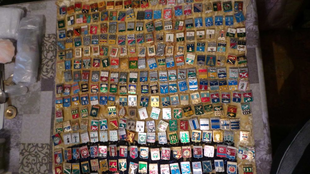 Значки Гербы городов СССР.