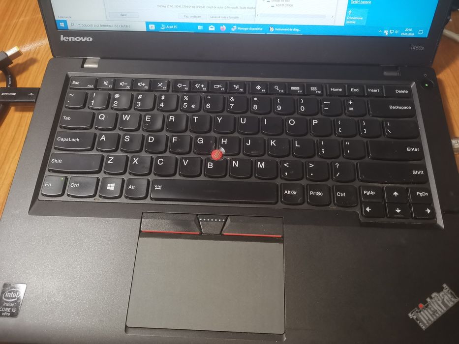 Laptop Lenovo ThinkPad T450s, i5, 8Gb RAM, SSD 256Gb