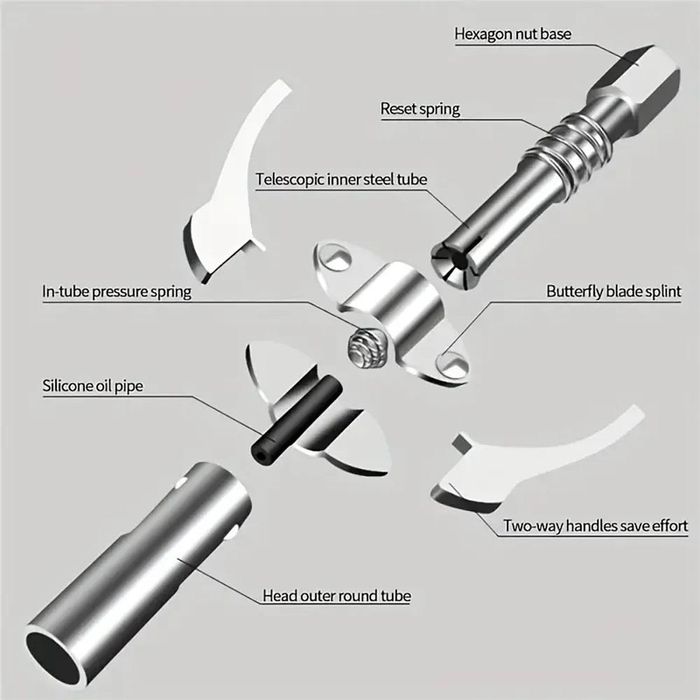 накрайник за гресиране самозаключващ , двойна щипка vertex 73211