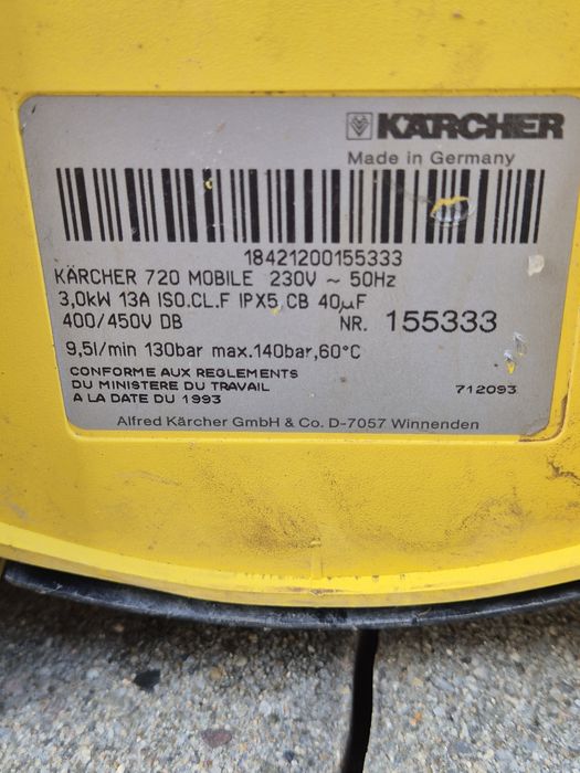 Aparat de spălat cu presiune karcher 720