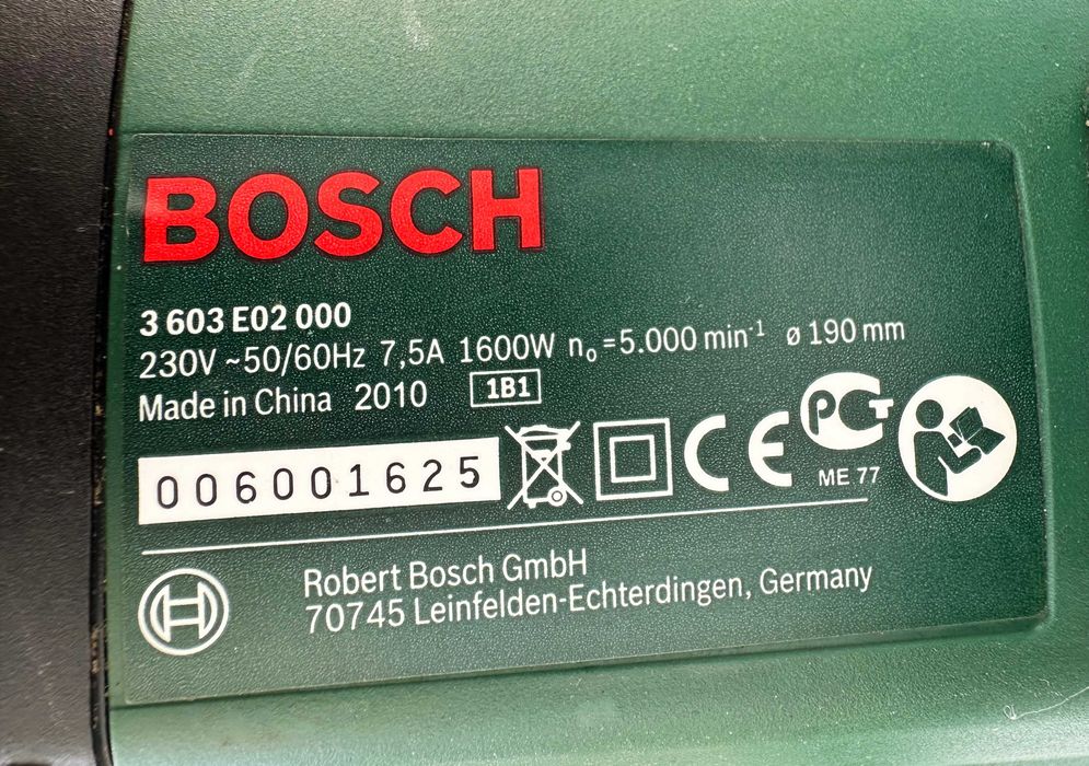 BOSCH PKS 66 AF - Ръчен циркуляр 1600W 190мм