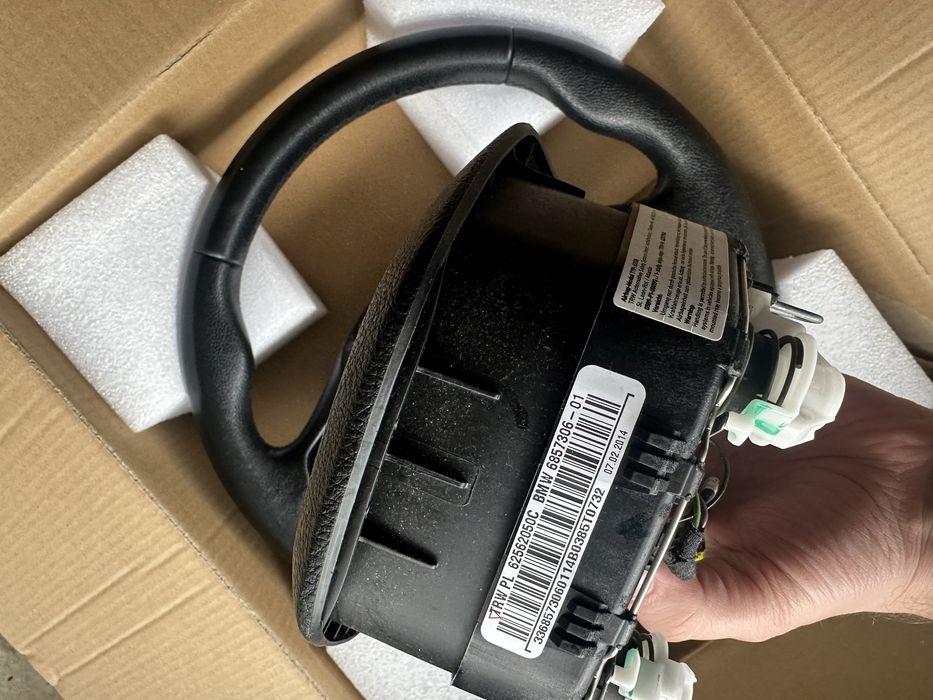 Volan Bmw OEM Seria 1 2 3 4 Piele Naturala Impecabil Complet cu Airbag