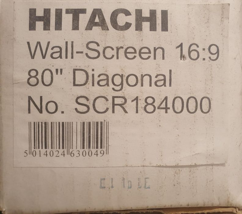 ECRAN de PROIECȚIE HITACHI 16:9 ; Diagonala 80" ;  NOU, SIGILAT