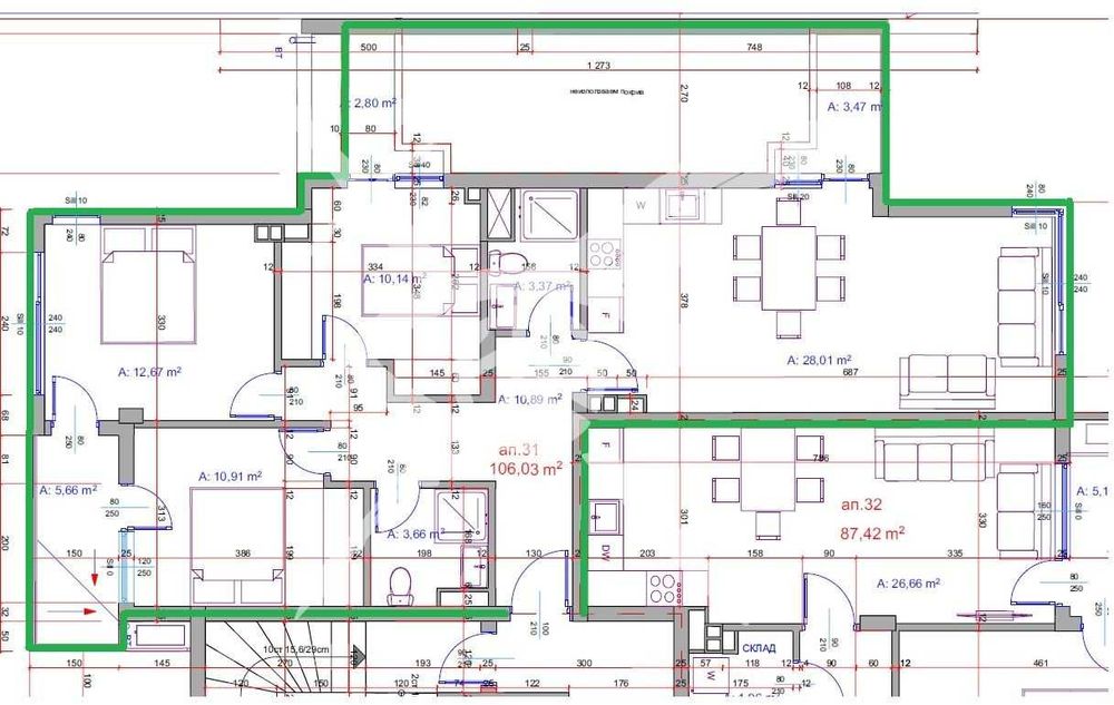 Продава се Многостаен апартамент в Бургас, Меден рудник - зона А - 124 кв.м за 748 €/кв.м - Снимка #1