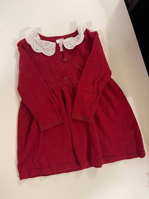 Коледна червена рокличка за момиченце• H&M • 9–12 месеца