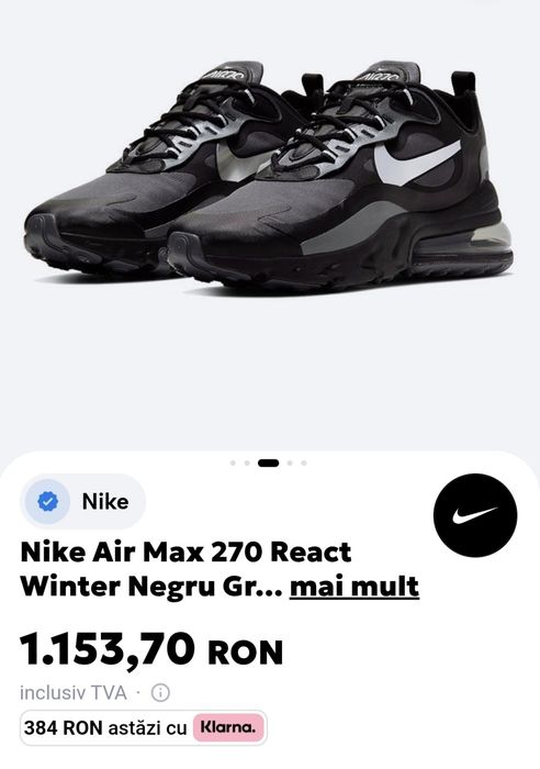 Nike airmax React mărimea 44 /28 cm