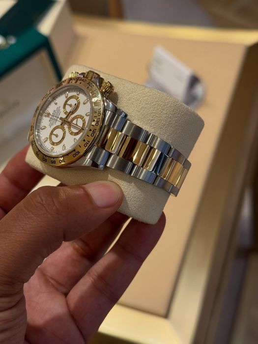 Rolex Daytona Two Tone Yellow Gold White Dial ETA 4130