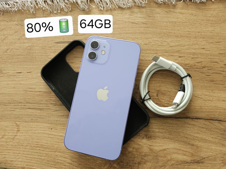 Apple iPhone 12, 64GB, 4GB RAM, 5G, Purple