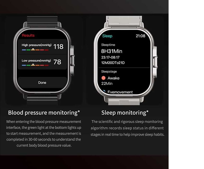 Smartwatch 2 în 1 LD1, Ceas cu Căști Wireless Bluetooth,Ecran 2.01"TFT