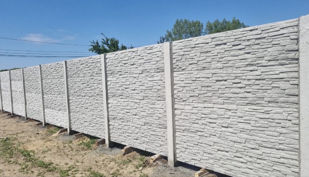 Vand placi gard beton ,model piatra sparta ,montare contra cost