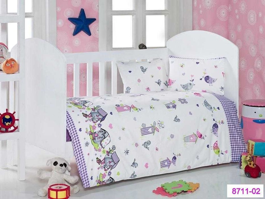 Бебешки Спален Комплект 100% Памук Ранфорс