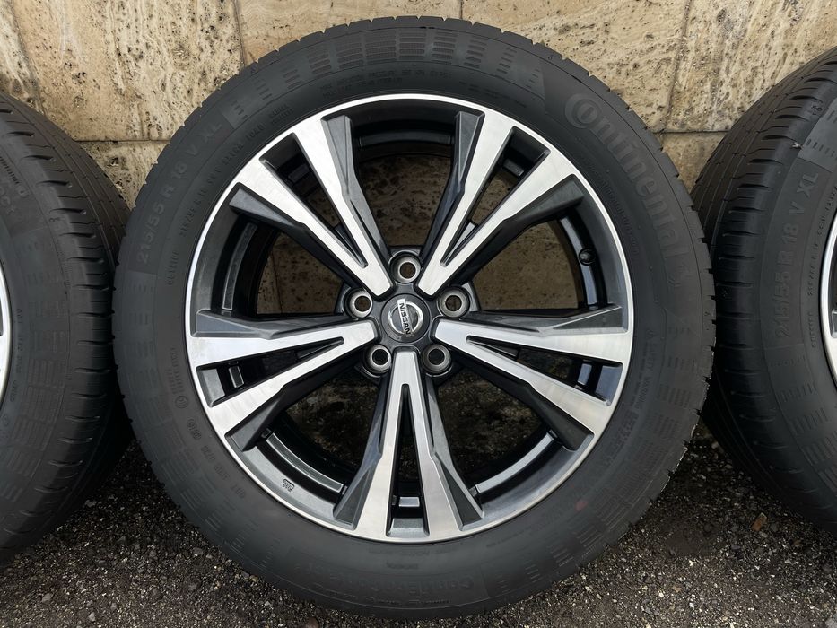 Jante Roti 18 Originale 5X114,3 Nissan Qashqai Juke Dacia Duster Renault Arkana Captur Anvelope vara 215 55 R18
