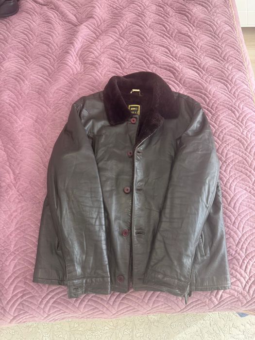 мужская кожаная дубленка