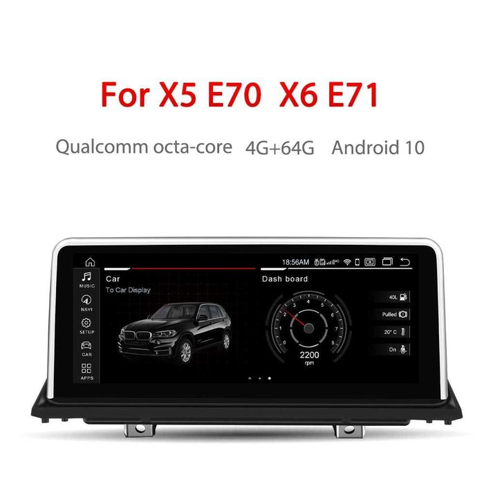 Navigatie Android 11 BMW X5 E70 X6 CCC 4GB+64 GPS WIFI USB AUX Waze