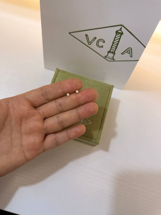 Золотые пусеты из красного золота