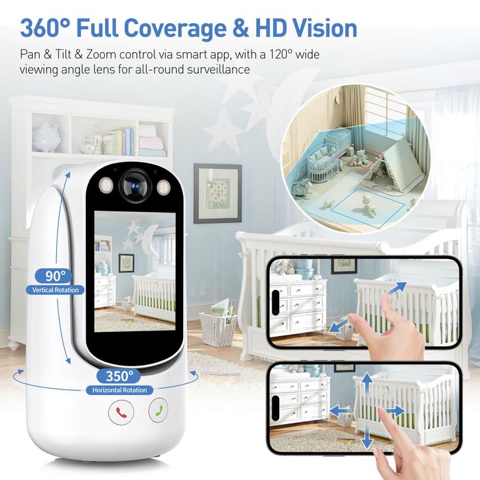 Новинка! Видеоняня с двухсторонним видеозвонком  (1080 HD Wifi) из США