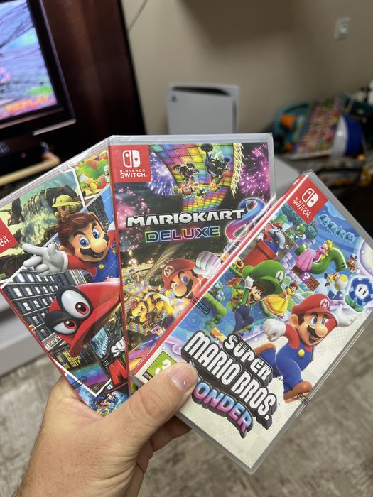 Пролам новые в заводской пленке игры для Nintendo Switch. Mario