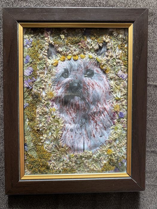 Картина , натур от естествени цветя