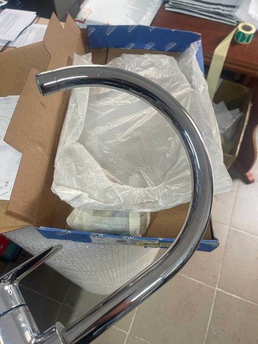Baterie monocomandă pentru chiuvetă de bucătărie Grohe, cromată, 31367001