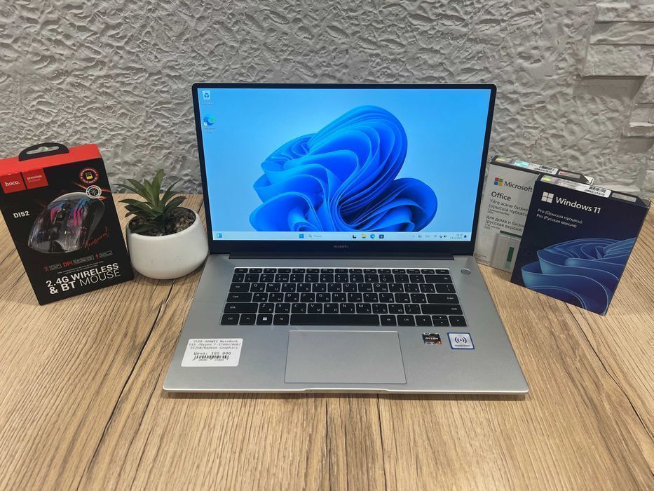 Ноутбук бизнес-класса HUAWEI MateBook D15 /Ryzen 7-5700U/8GB/512GcH3N