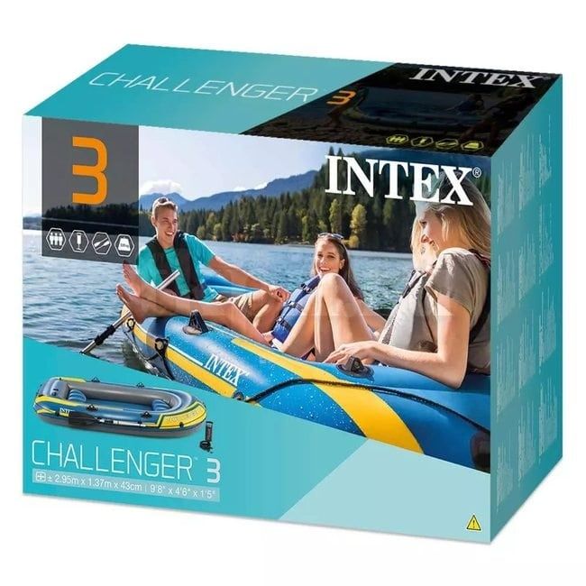 Надувная лодка Intex Challenger 3 Set 68370 для 3 человек