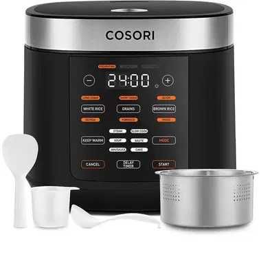 Multicooker COSORI CRCR501KEU, 5l, 1000W, 18 programe, negru-argintiu