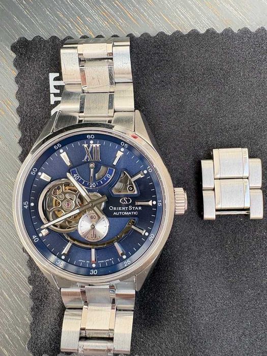 Японские часы Orient Star полускелетон. SDK05002D0