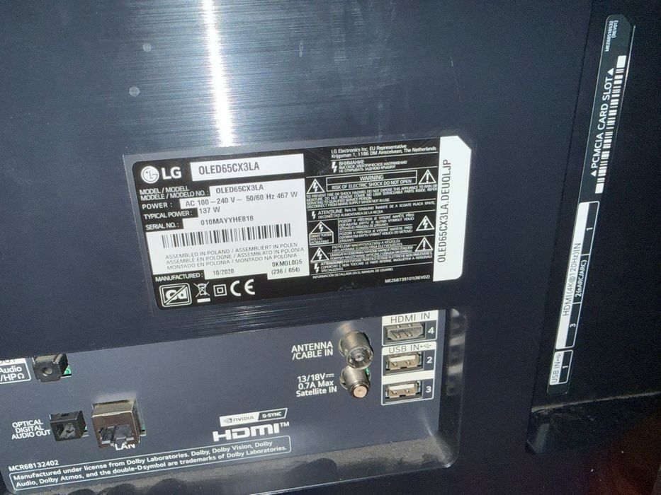 TV LG OLED65CXLA, 164 cm, Smart, 4k ultra HD, OLED