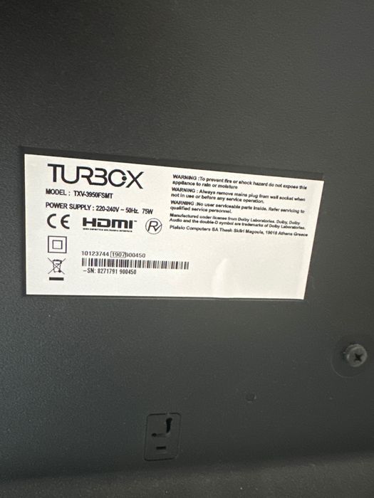 Smart Tv turbox 40 inches