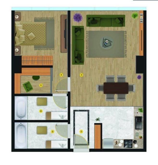 Продается 3х комнатная квартира,ЖК Пирамит Товер,ул Бабура,67м2