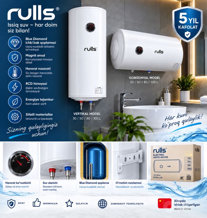 Rulls ariston 3 yil kafolat