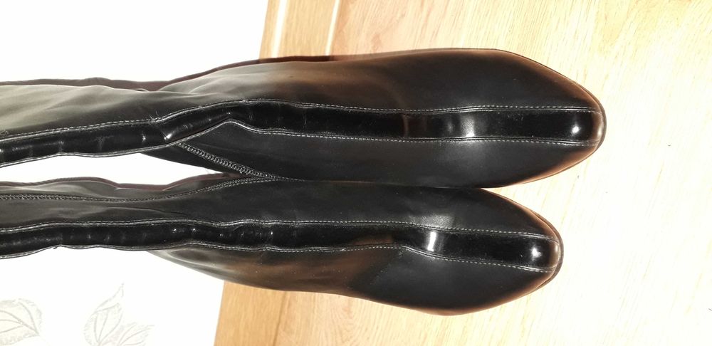 Сапоги демисезонные, кожа, р.36,б/у