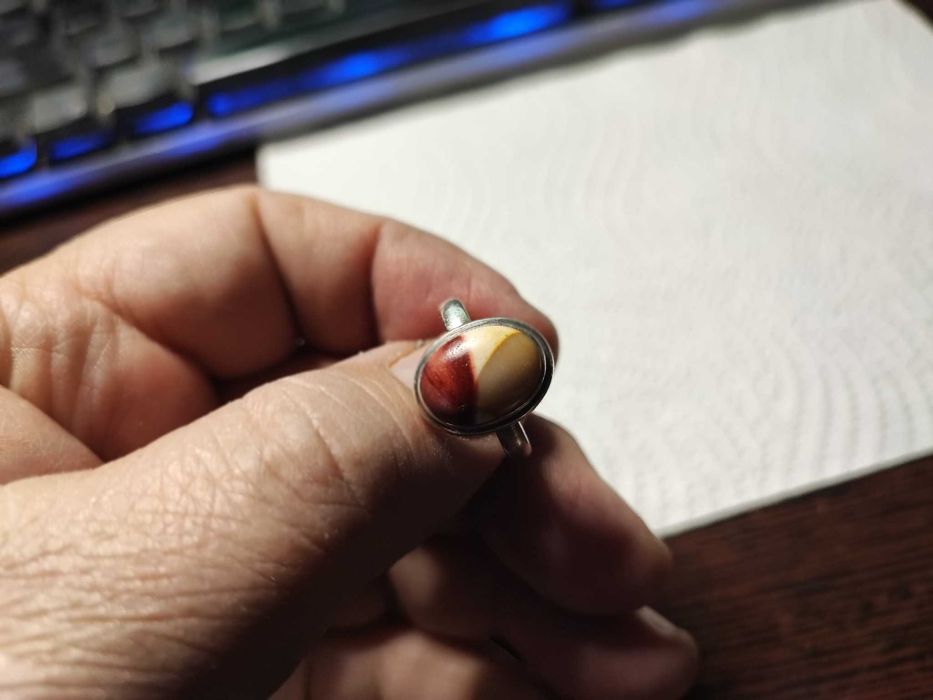 Inel vintage argint cu jasp