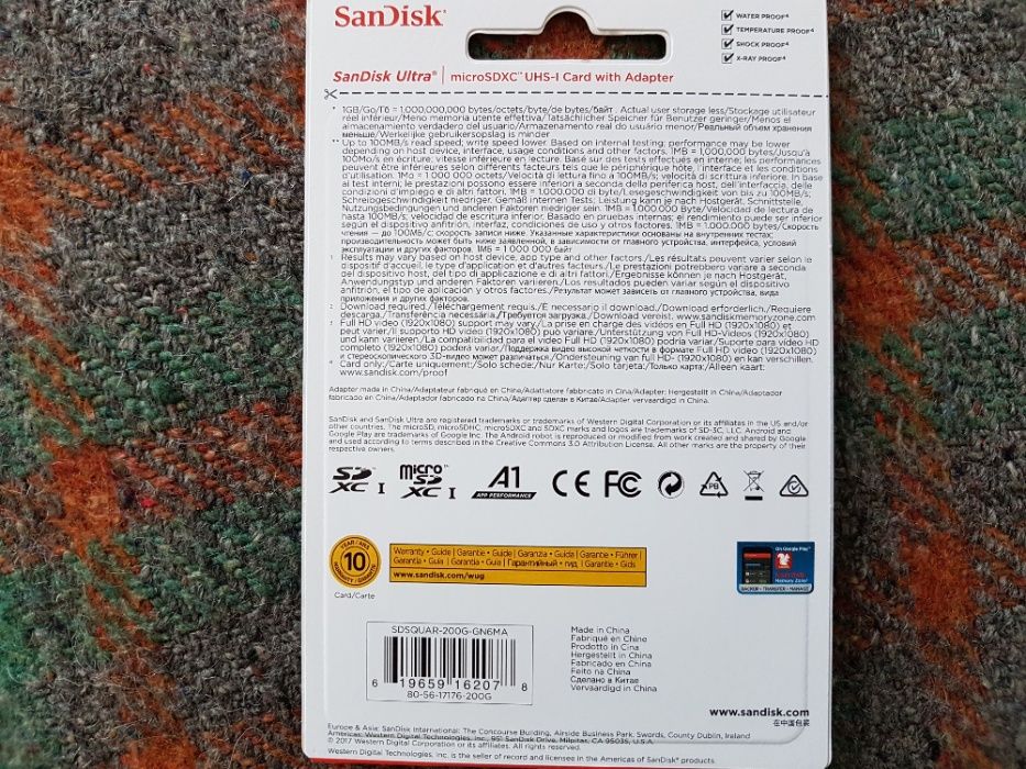 Sandisk 2OOGb,Card Microsd SDXC original 100%