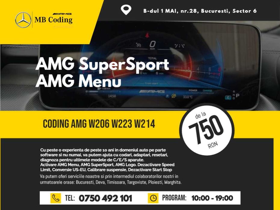 Codari diagnoza Mercedes C E S GLC GLE W206 W223 W214 W167 AMG TESTER