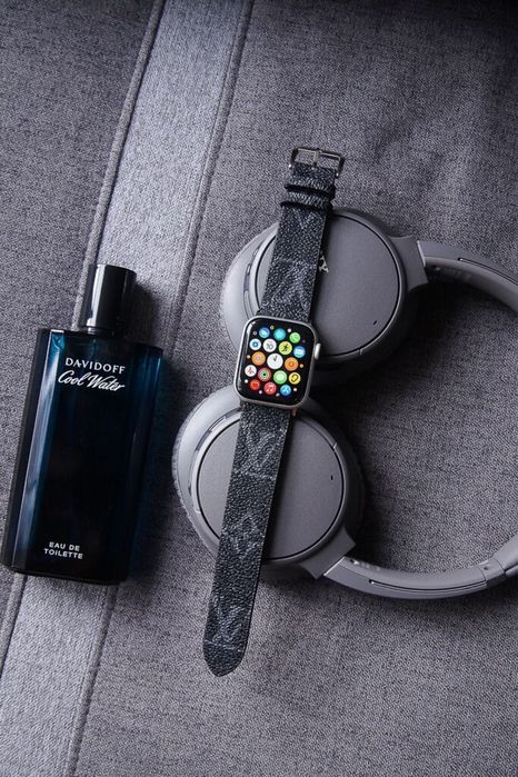 Каишки от ЕКО кожа Louis Vuitton за Apple Watch ULTRA/SE/11/10/9/8/7/6