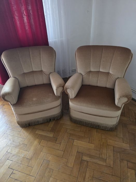Set canapea material catifea