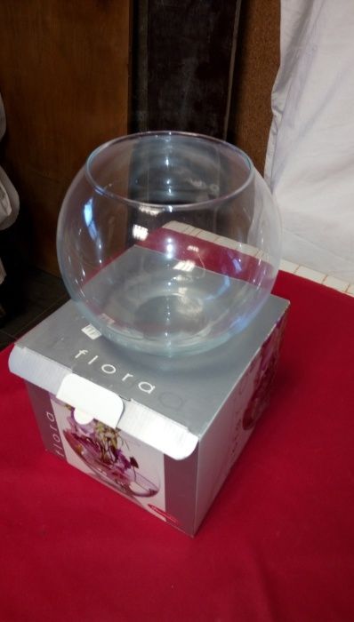 Ваза PASABAHCE FLORA аквариум -17см диаметър Нова!