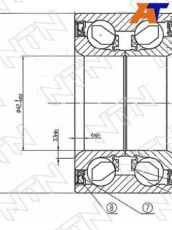 Подшипник передней ступицы Mazda Axela