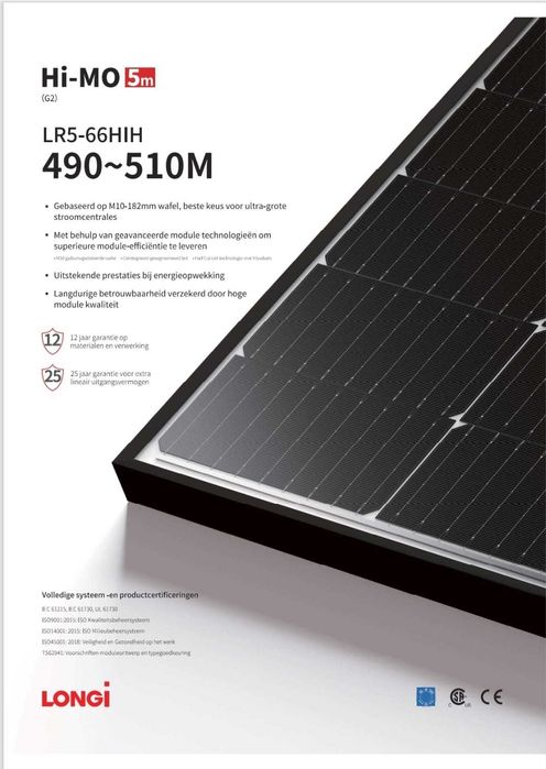 Panou fotovoltaic Longi 505w